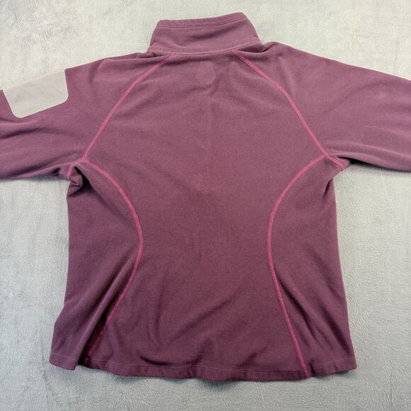 Eddie Bauer First Ascent 1/4 Zip Pullover Women's XL Purple Fleece Outdoor Hike - Picture 2 of 8